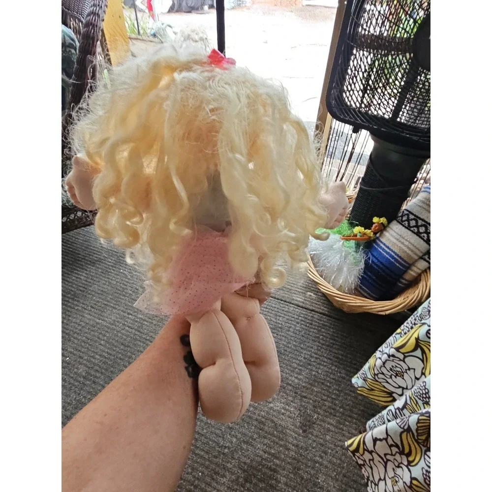 Cabbage Patch Kids Doll Long Blonde Curly Hair Blue Eyes OOA 2015 CPK